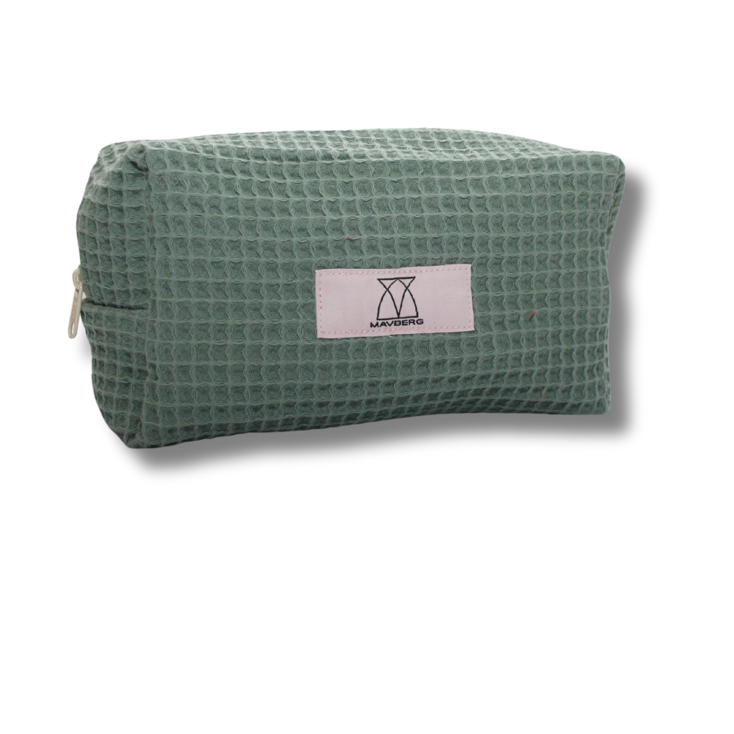 Beautybag aus Waffelpique in Salbei