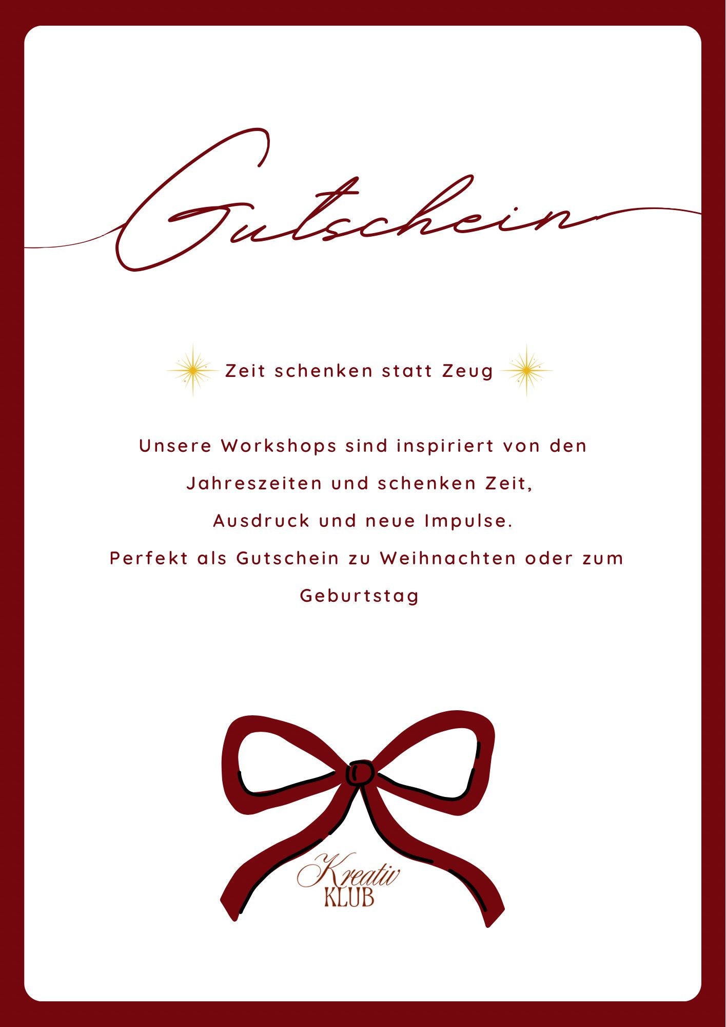 Kreativ Klub Geschenkgutschein