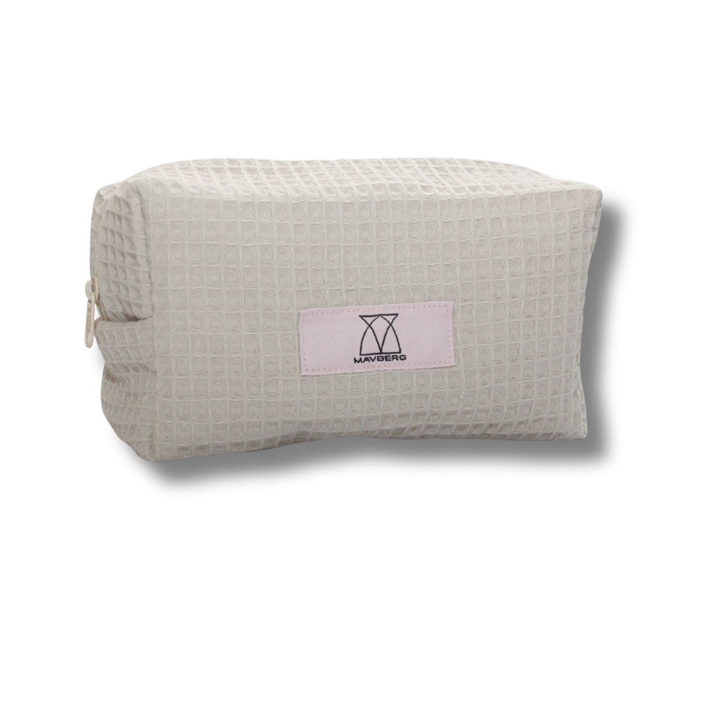 Beautybag aus Waffelpique in Beige