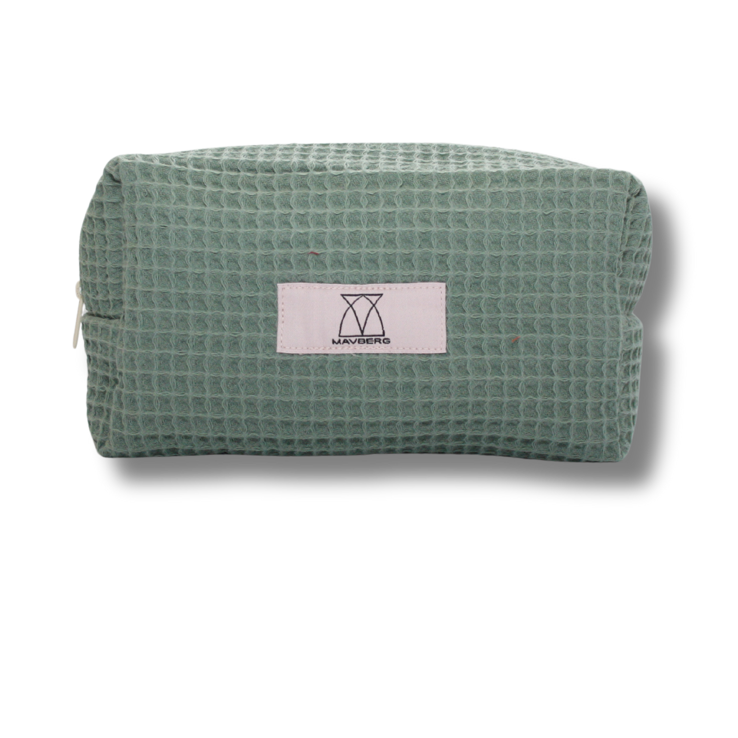 Beautybag aus Waffelpique in Salbei