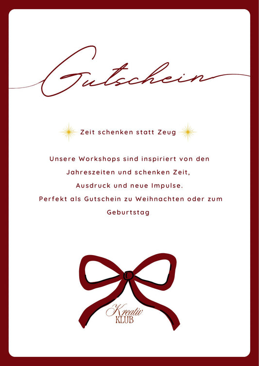 Kreativklub Geschenkgutschein