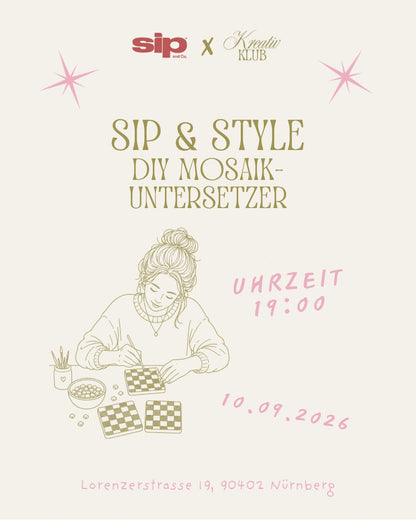 SIP &STYLE DIY Mosaikuntersetzer