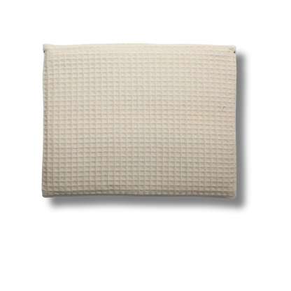 Laptop-/Tablethülle mit Schleife -  Waffelpique beige